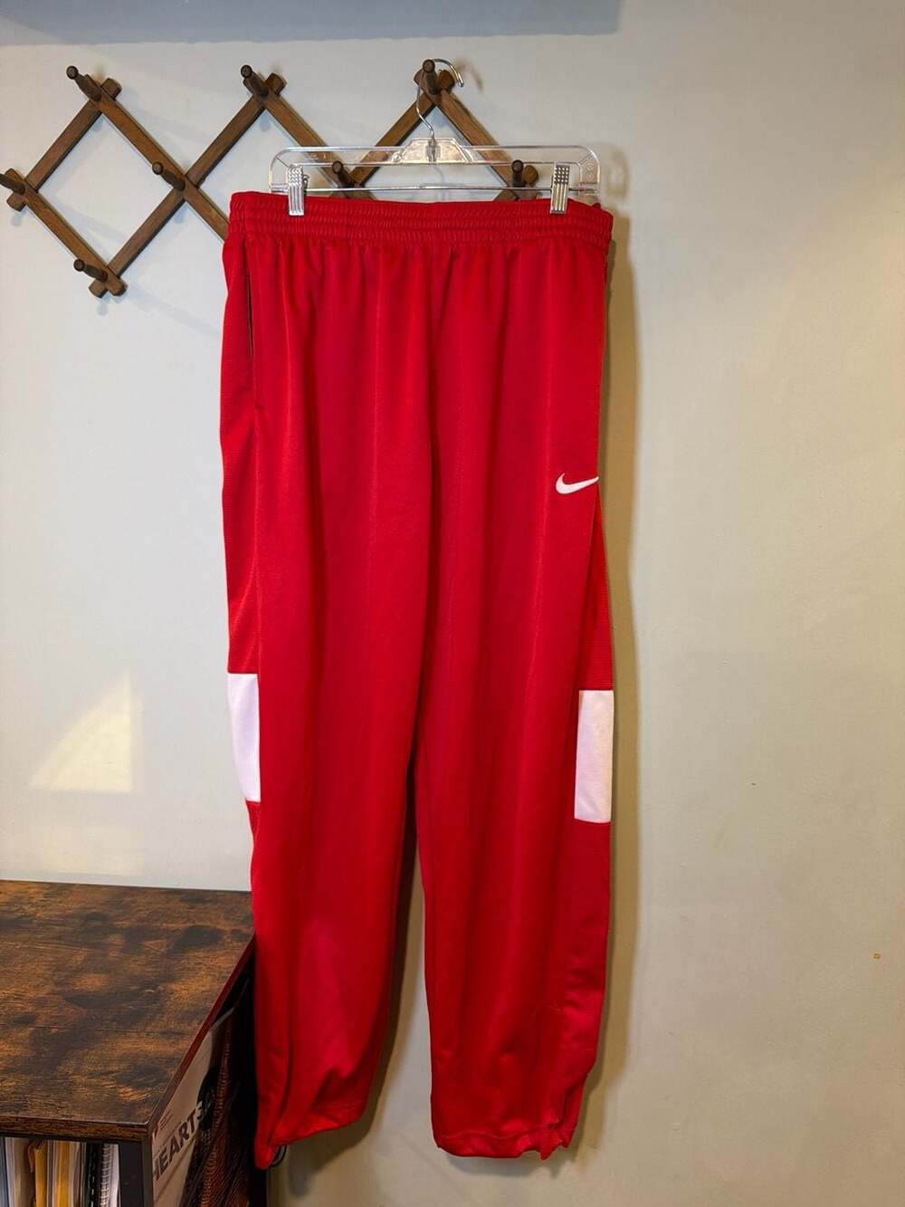 Nike Dri-FIT Red Colorblock Basketball Track Pants XXL